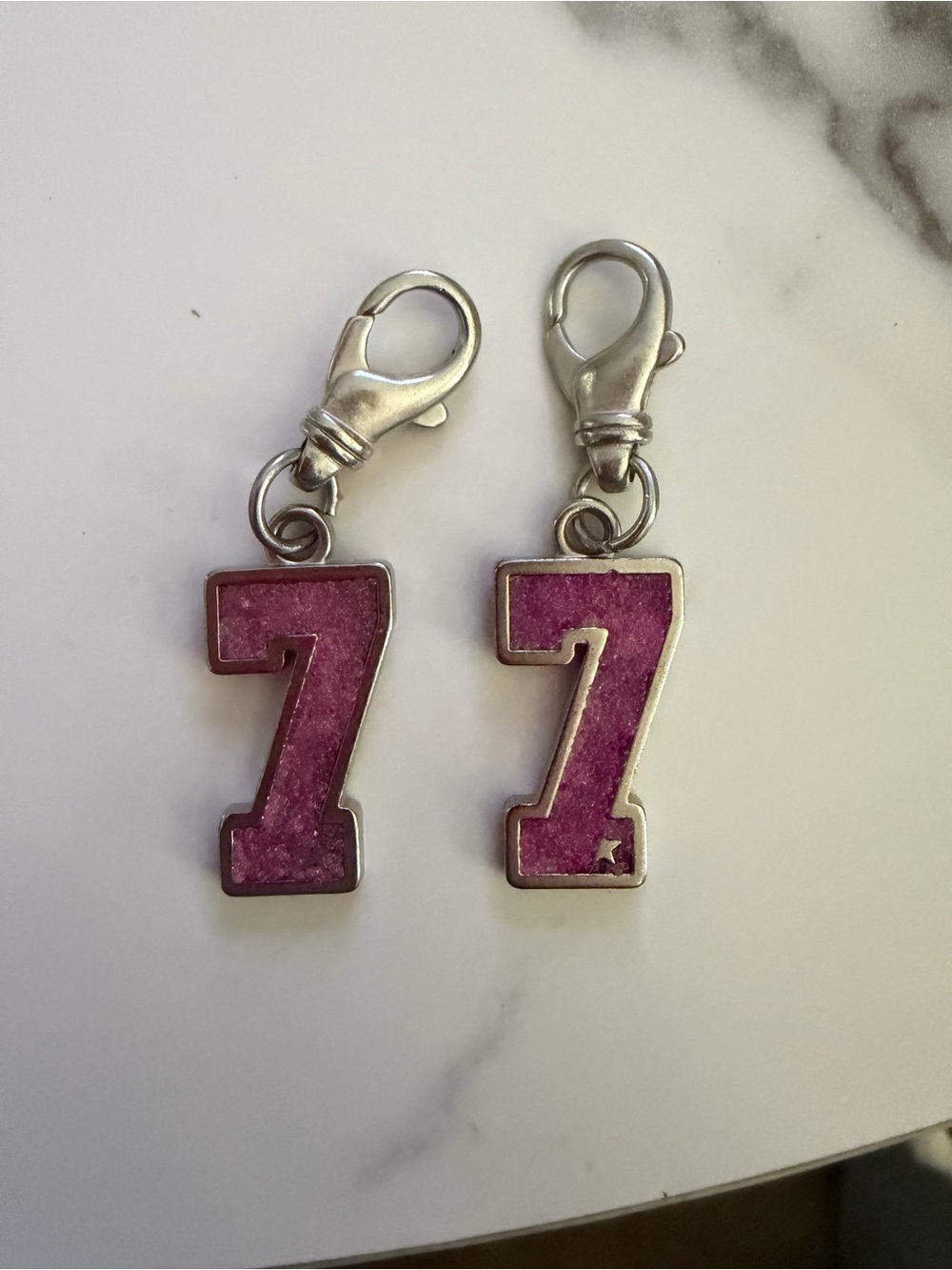 Golden Goose Number 7 Charm Pink Enamel- Authentic